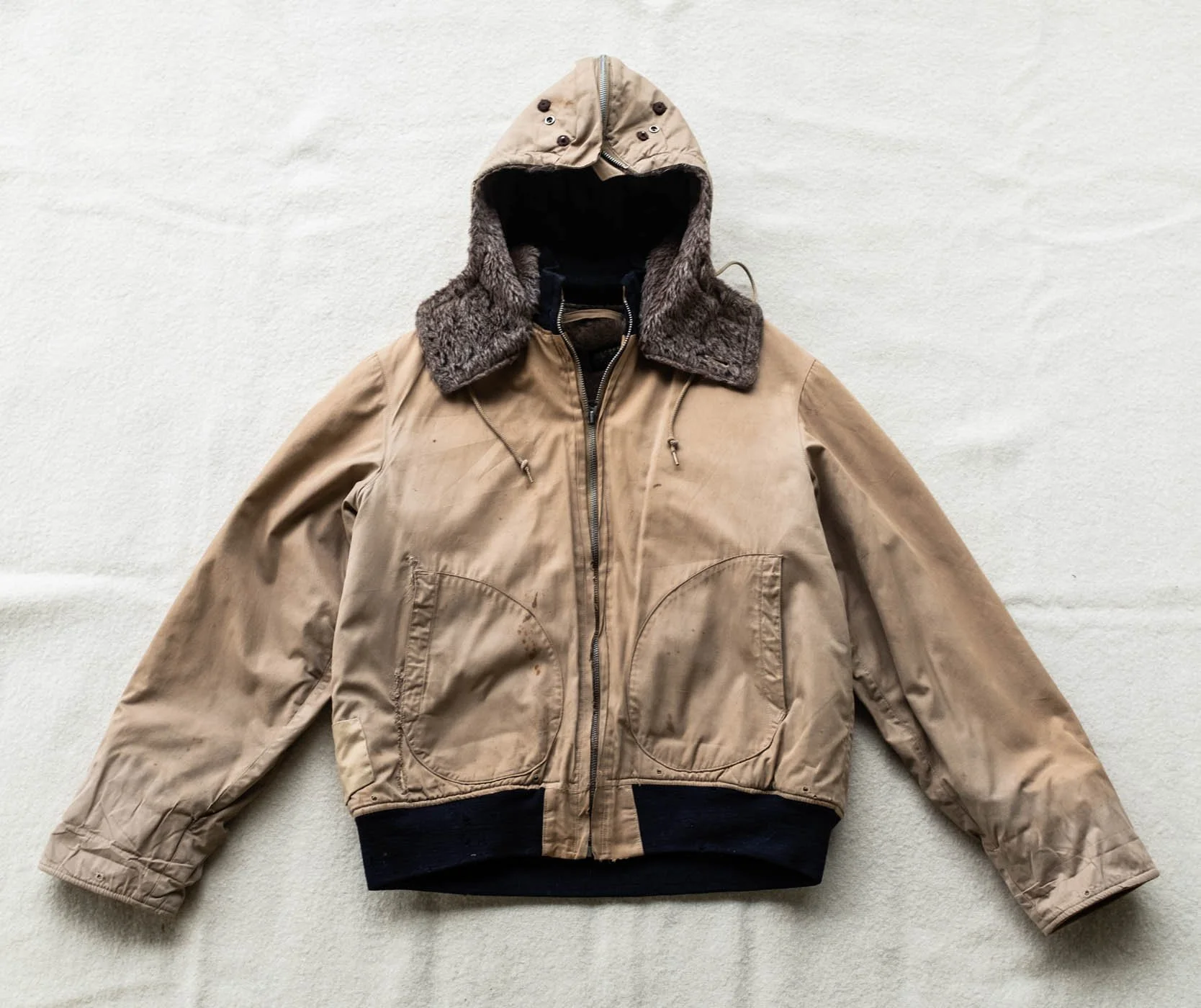 WW2 USN Seabee's Poplin Hooded Deck Jacket — SAUNDERSMILITARIA